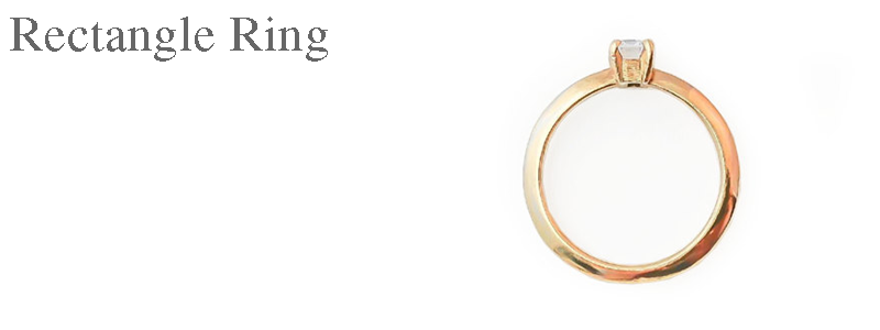 Emerald Cut Diamond Yellow Gold Ring Rui & Aguri Fine Jewelry