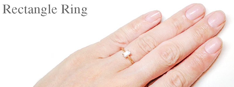 Emerald Cut Diamond Yellow Gold Ring Rui & Aguri Fine Jewelry