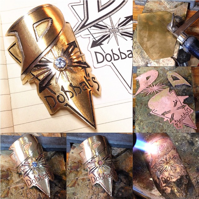 Dobbat's bicycle head badge emblem by Rui & Aguri Fine Jewelry