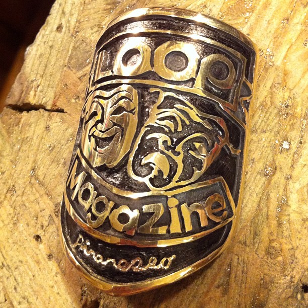 Theater motif bicycle head badge emblem by Rui & Aguri Fine Jewelry